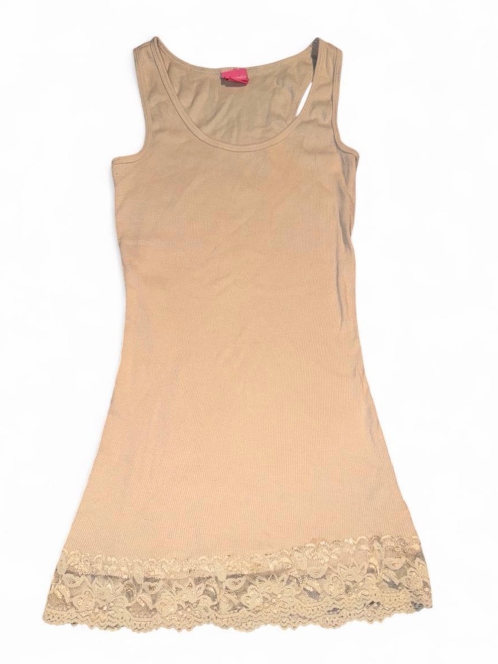 Authentic Y2K cream lace tank top